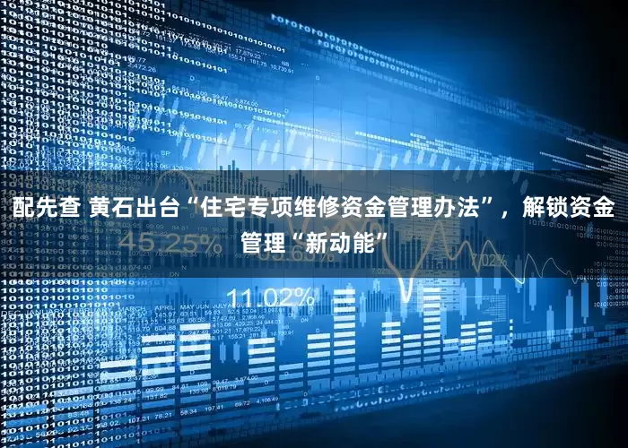 配先查 黄石出台“住宅专项维修资金管理办法”，解锁资金管理“新动能”