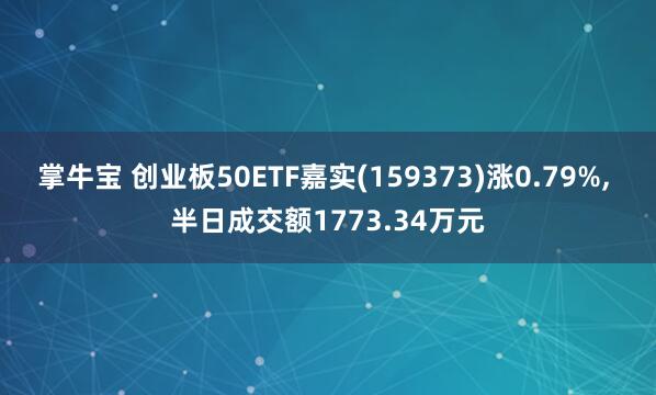掌牛宝 创业板50ETF嘉实(159373)涨0.79%, 半日成交额1773.34万元